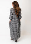 Kaffe Elna Gingham Long Sleeve Shirt Dress, Black