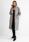 Kaffe Lindsay Quilted Long Coat, Grey