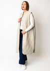 Kaffe Lorena Quilted Gilet, Beige