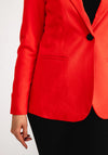Kaffe Single Breasted Blazer, Fiery Red