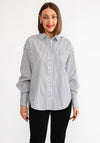 Kaffe Jerrie Striped Long Sleeve Shirt, White