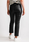 Kaffe Ada Faux Leather Crop Leggings, Black