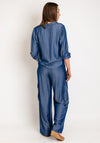 Kaffe Leonara V- Neck Blouse, Chambray Blue