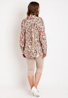 KAFFE Johanna Dip Hem Floral Blouse, Red Petit Fleur
