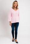 KAFFE Kamerian V-Neck Knit Pullover Jumper, Pink
