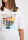 Kaffe Mira Fruit Bowl Graphic Print T-Shirt, White