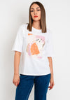 Kaffe Mira Watermelon Graphic Print T-Shirt, White