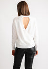 Kaffe Malene Open Back Knit Jumper, Chalk White