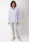 Kaffe Milena Striped Embellished Shirt, Blue