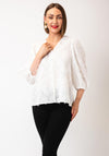 Kaffe Pariva V Neck Button Blouse, White