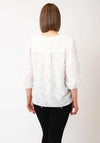 Kaffe Pariva V Neck Button Blouse, White