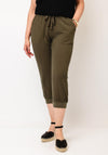 Kaffe Naya Capri Trousers, Green