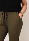 Kaffe Naya Capri Trousers, Green