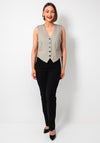 Kaffe Sakura Buttoned Waistcoat, Taupe