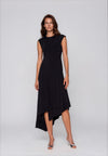 Kameya Studded Cross Over Back Maxi Dress, Black