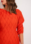 Kameya Tie Sleeve Midi Dress, Orange