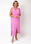 Kameya Wrap Draped Panel Dress, Pink