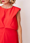Kameya Gathered Pencil Dress, Red