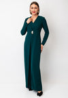 Kameya Wrap Detail Wide Leg Jumpsuit, Green
