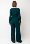 Kameya Wrap Detail Wide Leg Jumpsuit, Green