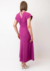 Kameya Frill Bodice Aline Long Dress, Purple