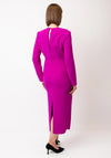 Kameya Fan Pleated Panel Pencil Dress, Purple