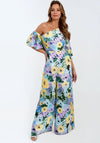 Kameya Floral One Shoulder Jumpsuit, Blue Multi