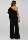 Kameya One Sleeve Wide Leg Jumpsuit, Black