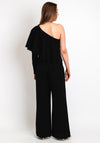 Kameya One Sleeve Wide Leg Jumpsuit, Black