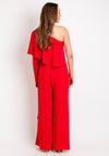 Kameya One Sleeve Wide Leg Jumpsuit, Red