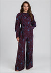 Kameya Polka Dot Wide Leg Jumpsuit, Plume