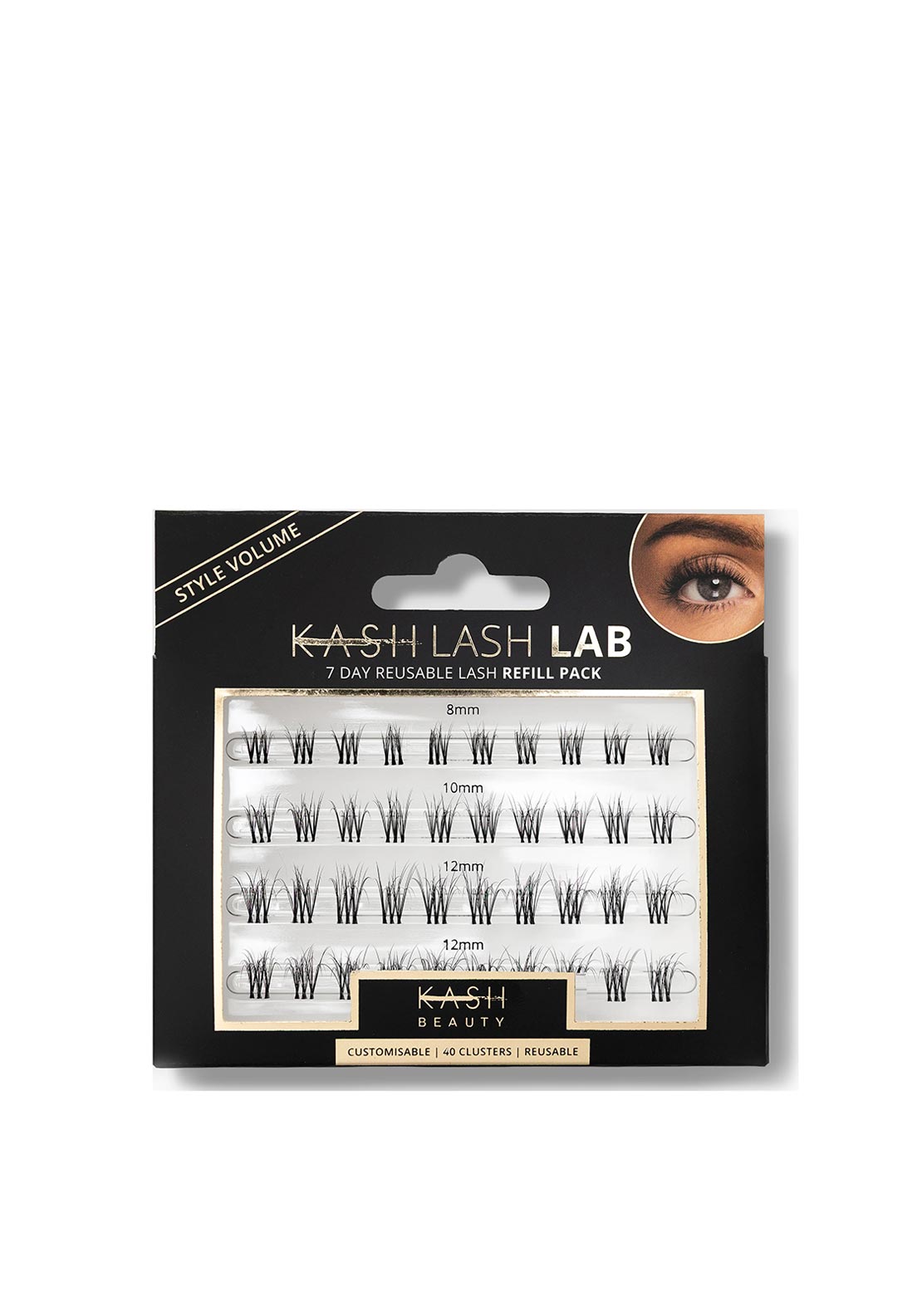 KASH Beauty Lash Lab Volume Refill Pack, Black