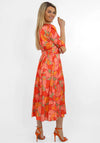 Kate & Pippa Audrey Printed Maxi Dress, Orange