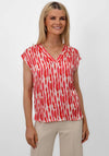 Kate and Pippa Becky Wavy Stripe Blouse, Red