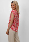 Kate and Pippa Becky Wavy Stripe Blouse, Red