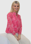 Kate and Pippa Bella Animal Print Blouse, Pink