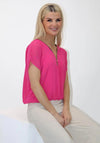 Kate and Pippa Eva Zipped Top, Pink