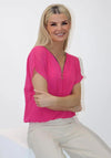 Kate and Pippa Eva Zipped Top, Pink
