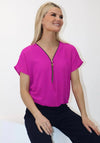 Kate and Pippa Eva Zipped Top, Purple