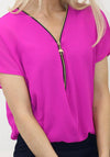 Kate and Pippa Eva Zipped Top, Purple