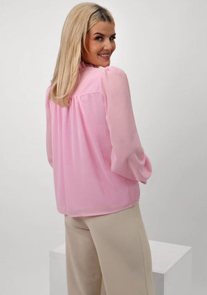 Kate and Pippa Heidi Chiffon Blouse, Light Pink