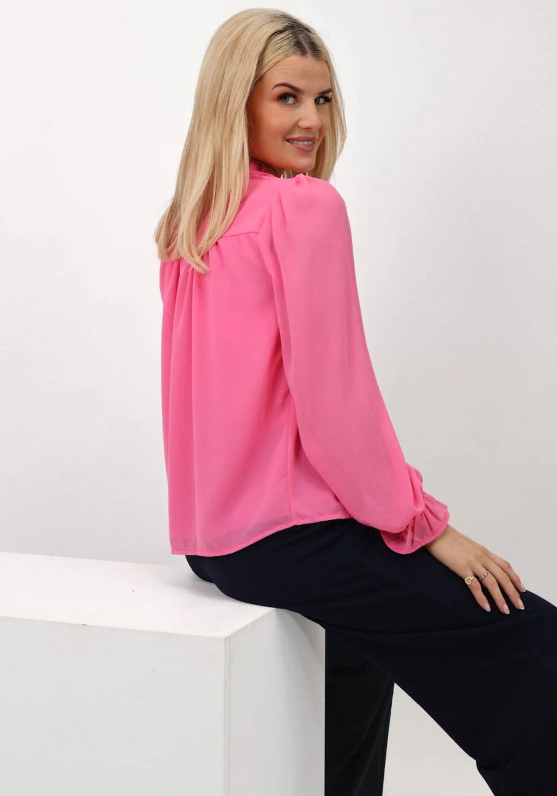Kate and Pippa Heidi Chiffon Blouse, Pink