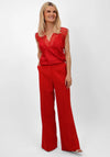 Kate and Pippa Palermo Wide Leg Trousers, Red
