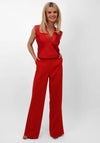 Kate and Pippa Palermo Wide Leg Trousers, Red