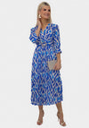 Kate and Pippa Positano Belted Midi Dress, Blue
