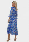 Kate and Pippa Positano Belted Midi Dress, Blue