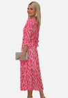 Kate and Pippa Positano Belted Midi Dress, Pink