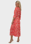 Kate and Pippa Positano Belted Midi Dress, Red