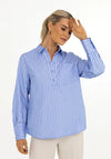 Kate & Pippa Cambridge Striped Shirt, Light Blue & White
