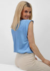 Kate and Pippa Suzy Cowl Neck Top, Blue